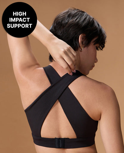Crostini Full Coverage Sports Bra Black