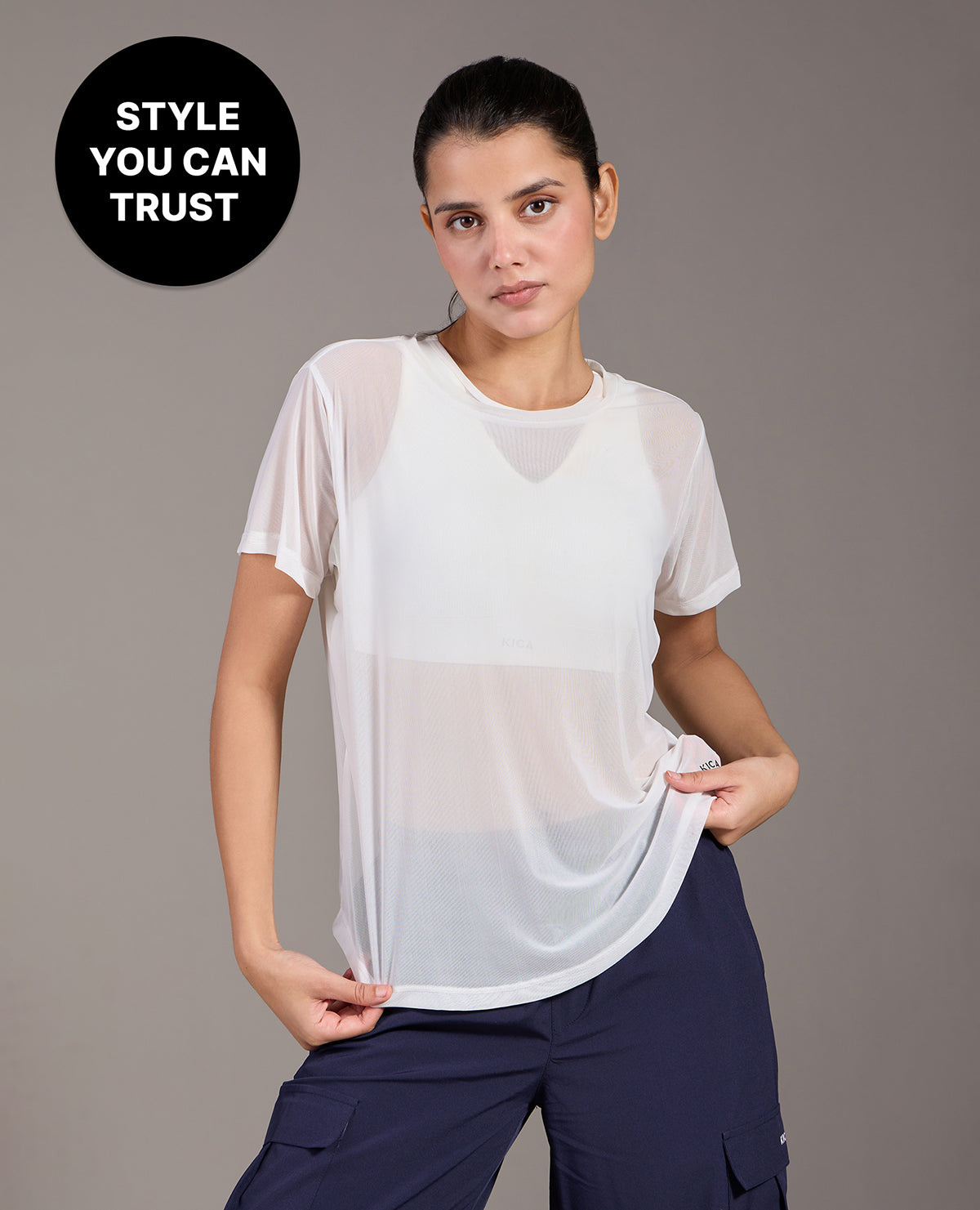 Kica Quick Dry Mesh Sporty Top White
