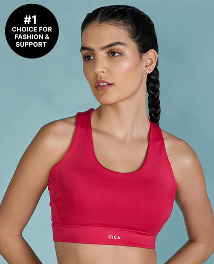 Strappy Mid-Impact Sports Bra with Removable Pads Apple