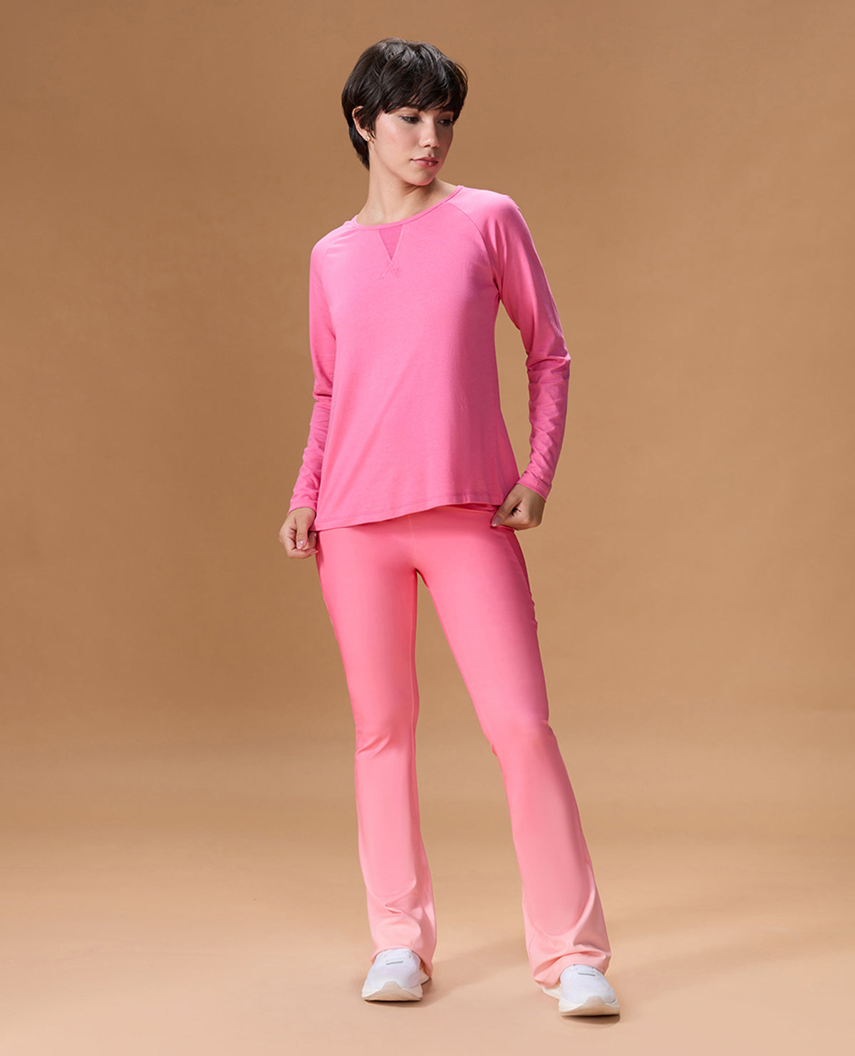 Cotton Yoga Top Pink