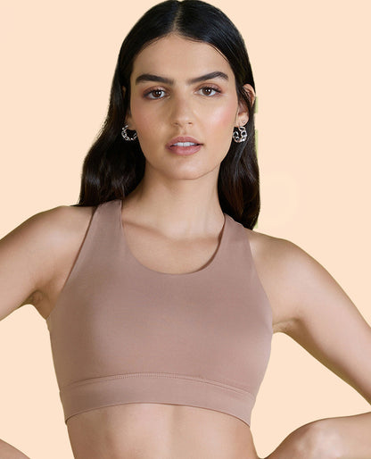 Crostini Full Coverage Sports Bra Beige