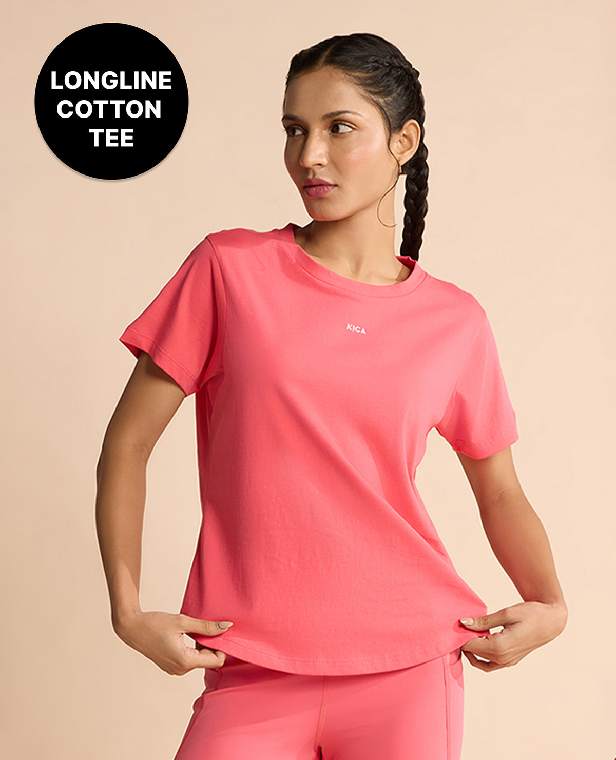 Kica Cotton Regular Fit Top With Flattering Hip Coverage Apple