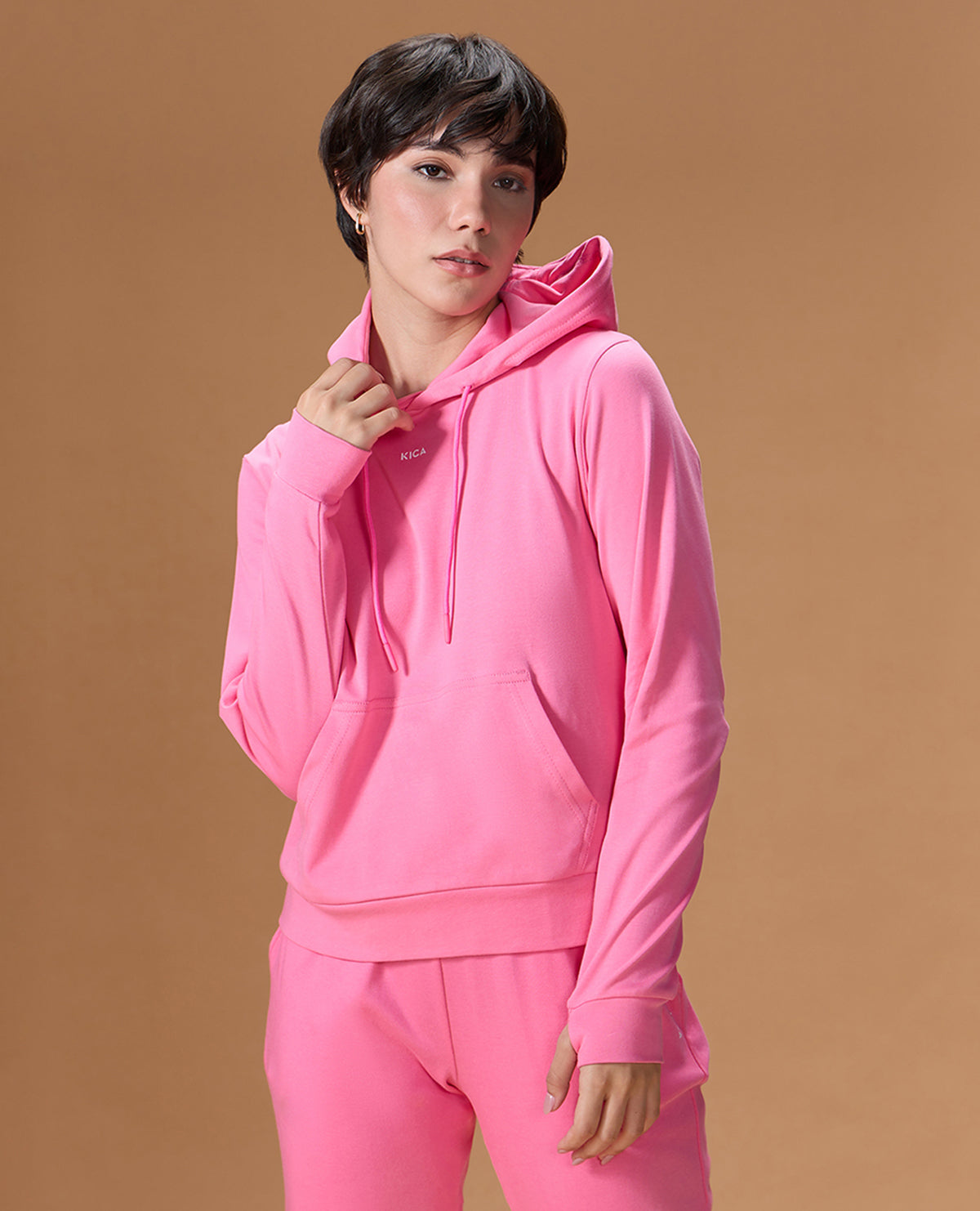 Extra Soft Cotton Hoodie and Track Pants Pink