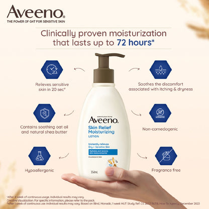 Aveeno Skin Relief Body Wash & Lotion Combo| Cleanser & Moisturizer for Dry, Itchy & Sensitive Skin