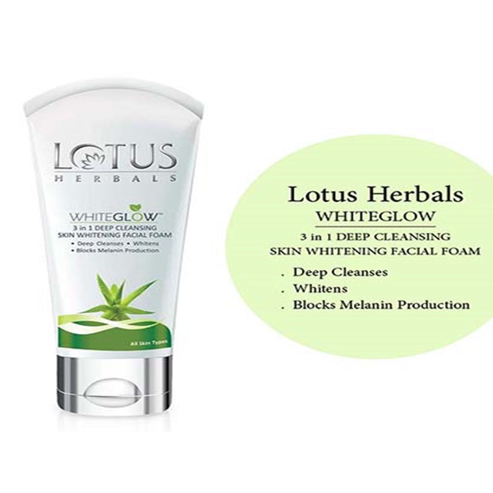 Lotus Herbals White Glow 3 in 1 Deep Cleansing Facial Foam