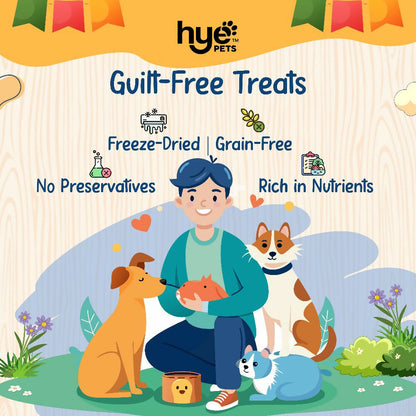 Hye Pets Super Treats For Super Pets – Freeze Dried Treats Made With Goat Milk, Blueberry & Banana