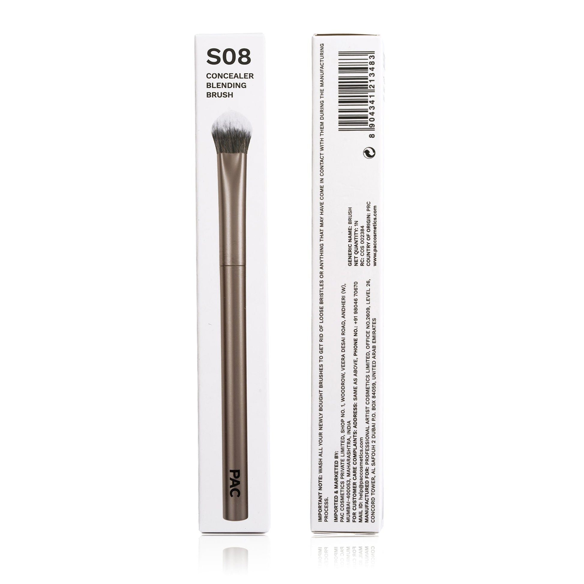 PAC Studio S08 Concealer Blending Brush - Dome Shaped Lightly Packed Bristles, Ensures Effortless Blending