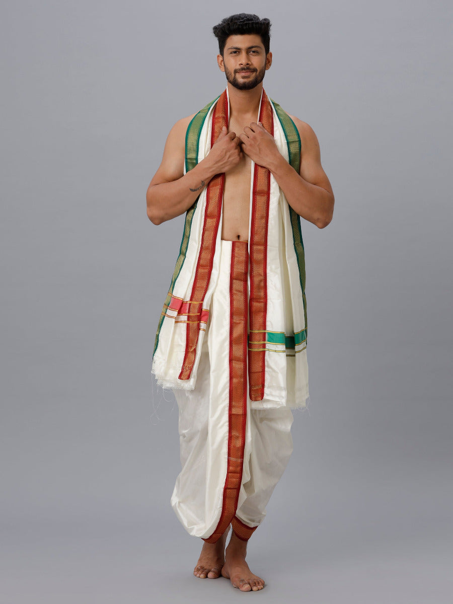 Men Silk Panchachakacham with Angavasthram 5K(8+4) Prasanthi