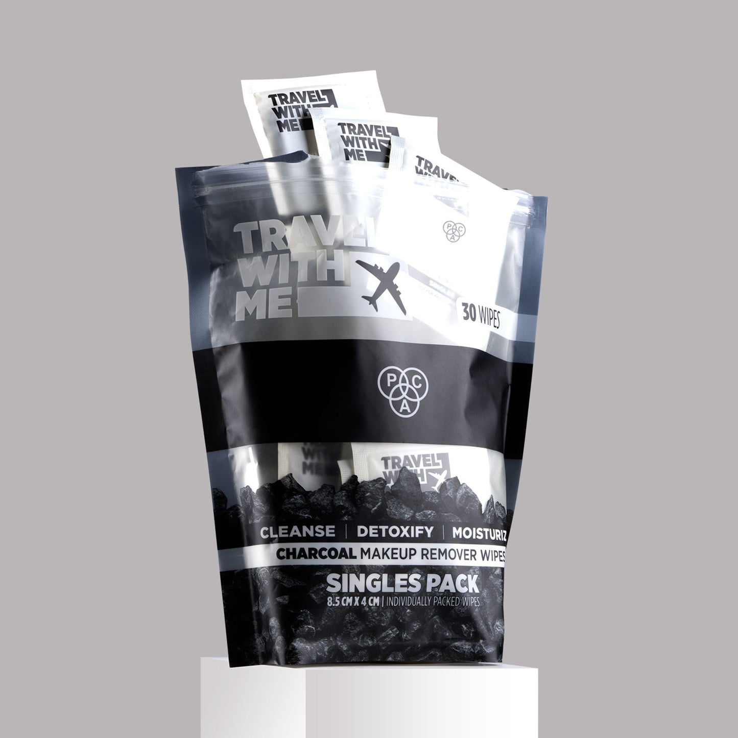 PAC Studio Travel With Me Charcoal Wipes (Singles)