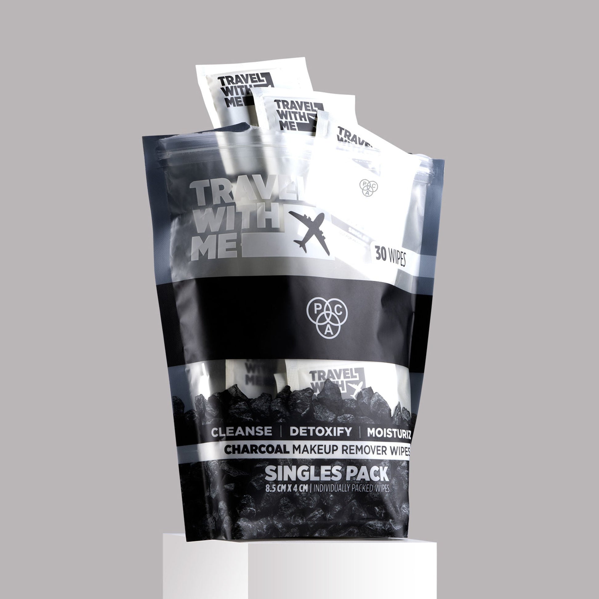 PAC Studio Travel With Me Charcoal Wipes (Singles)