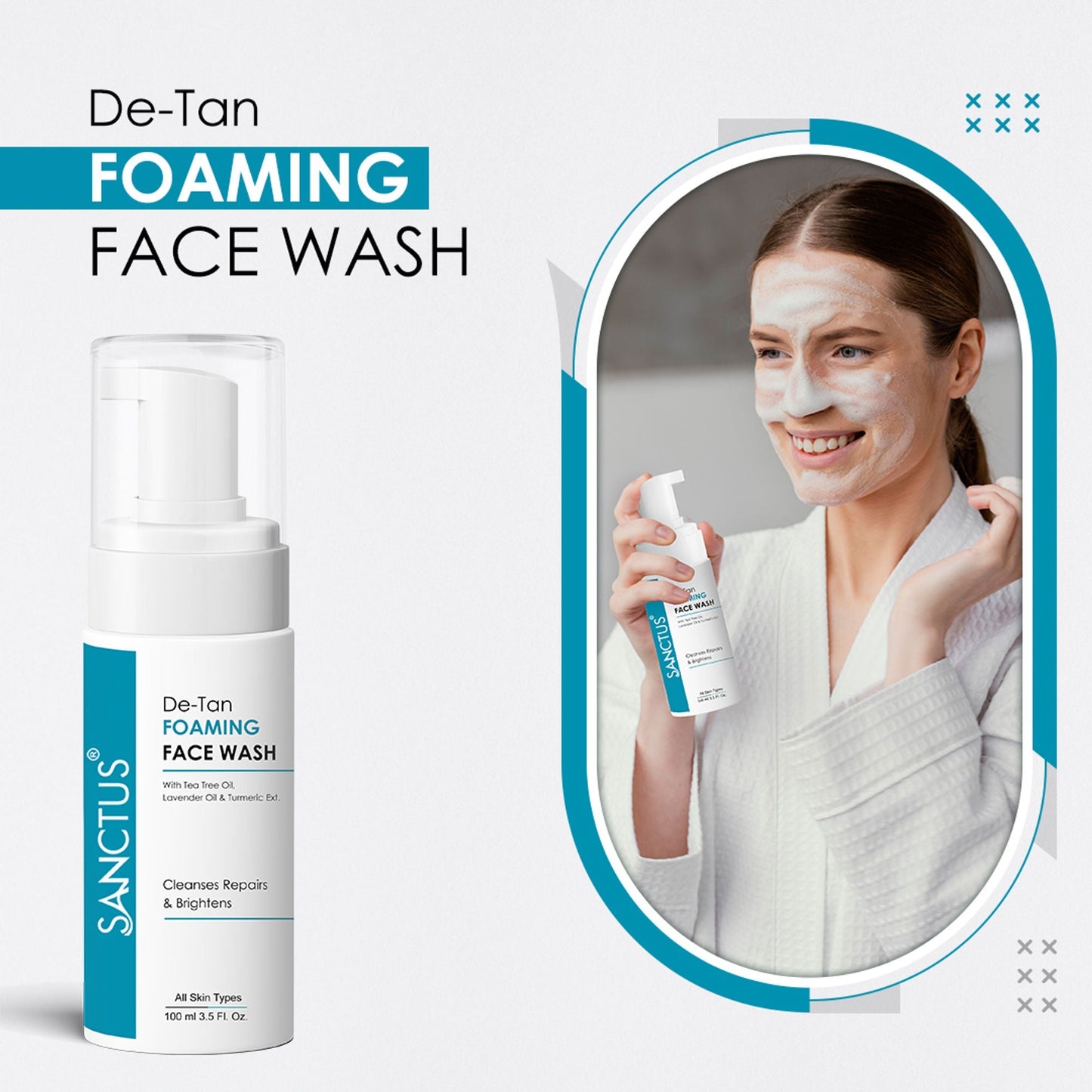 SANCTUS De-Tan Foaming Face Wash