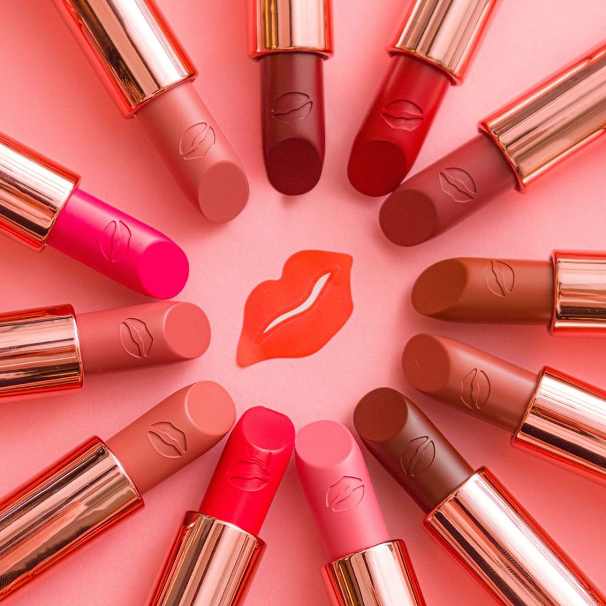 Makeup Revolution Satin Kiss Lipstick - Heart Race Peach Nude