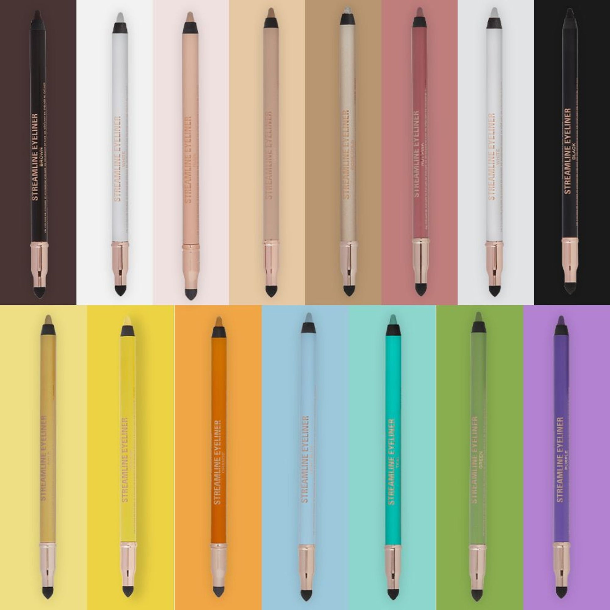 Makeup Revolution Streamline Waterline Eyeliner Pencil-Ultra Creamy Smudge Proof Smokey Looks - Silver