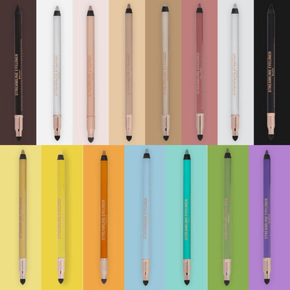 Makeup Revolution Streamline Waterline Eyeliner Pencil-Ultra Creamy Smudge Proof Smokey Looks - Silver