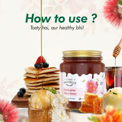 Farm Naturelle Eucalyptus Flower Honey - Raw, Unprocessed Wild Forest Honey