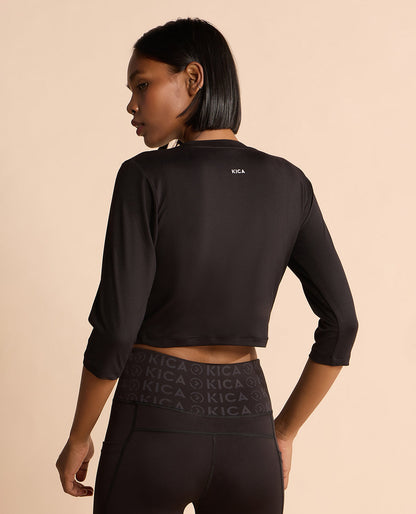 Gym Feather Feel Crop Top Black