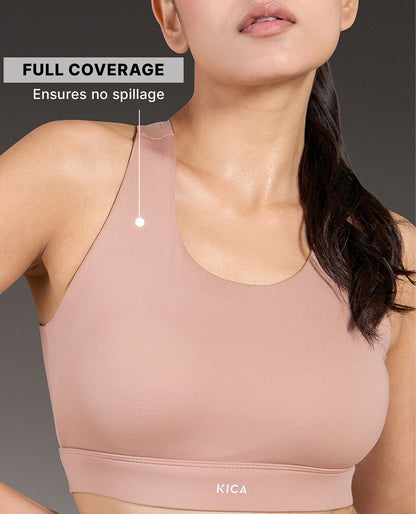Luxe Crostini Full Coverage And High-Impact Sports Bra Nude