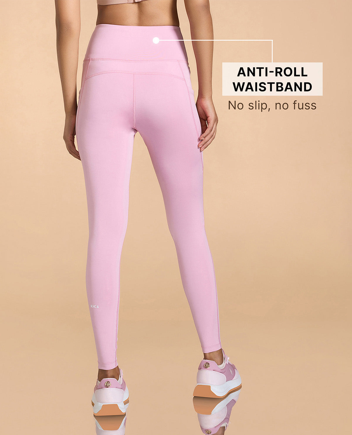 High-Waisted Workout Leggings Pink