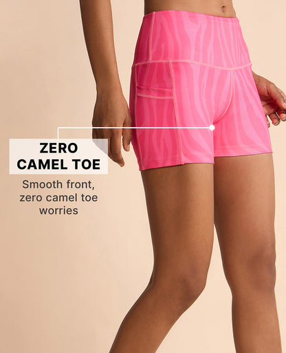 High Waisted Second SKN Booty Shorts Animal print Pink