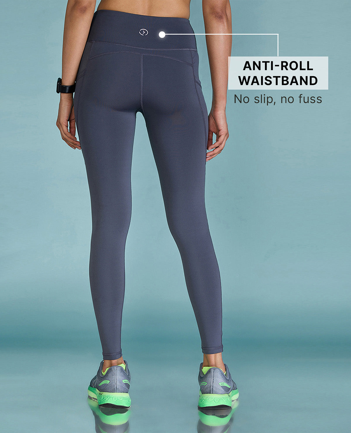 High-Waisted Workout Leggings Grey