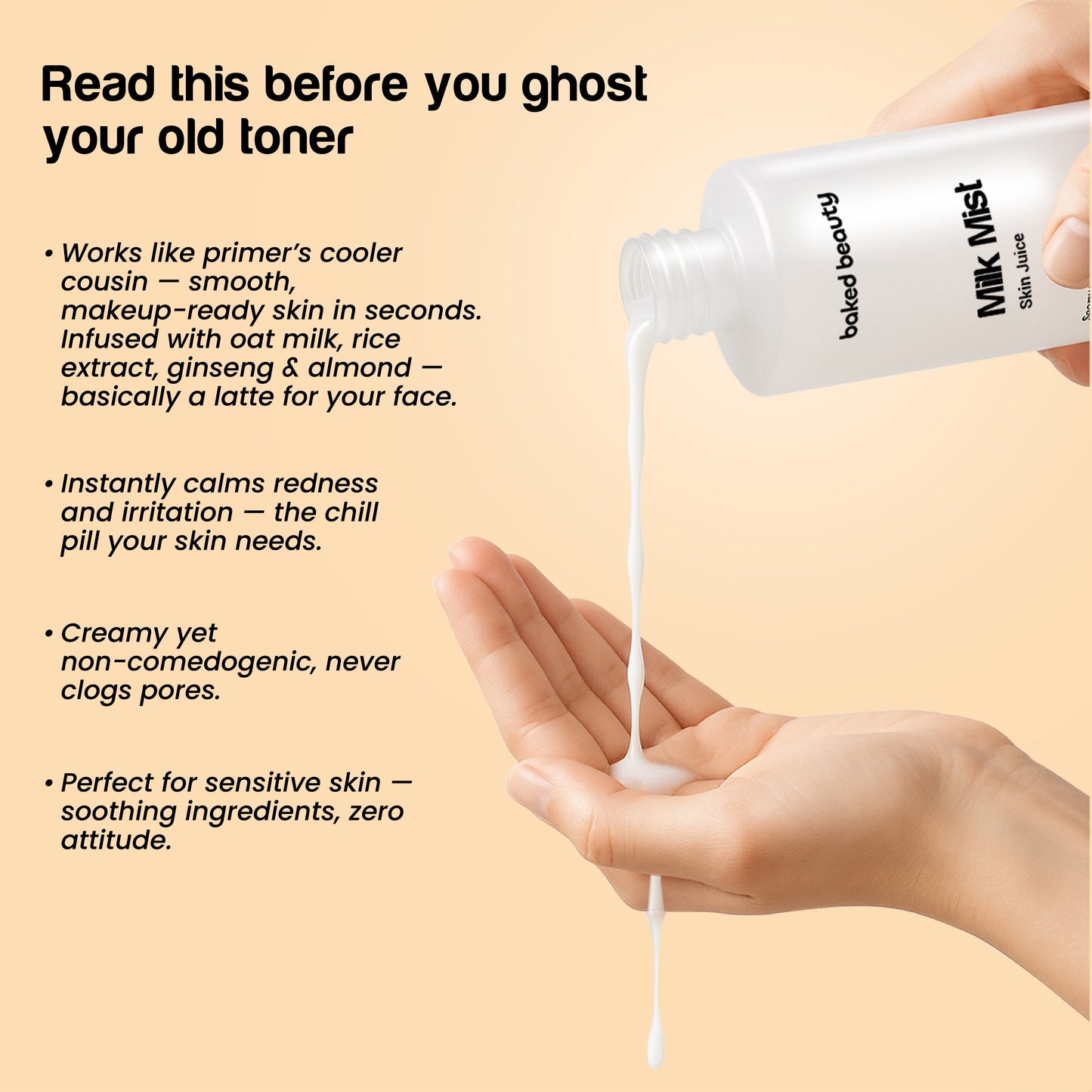 Baked Beauty Milk Mist Skin Juice - Milky Moisturising Toner