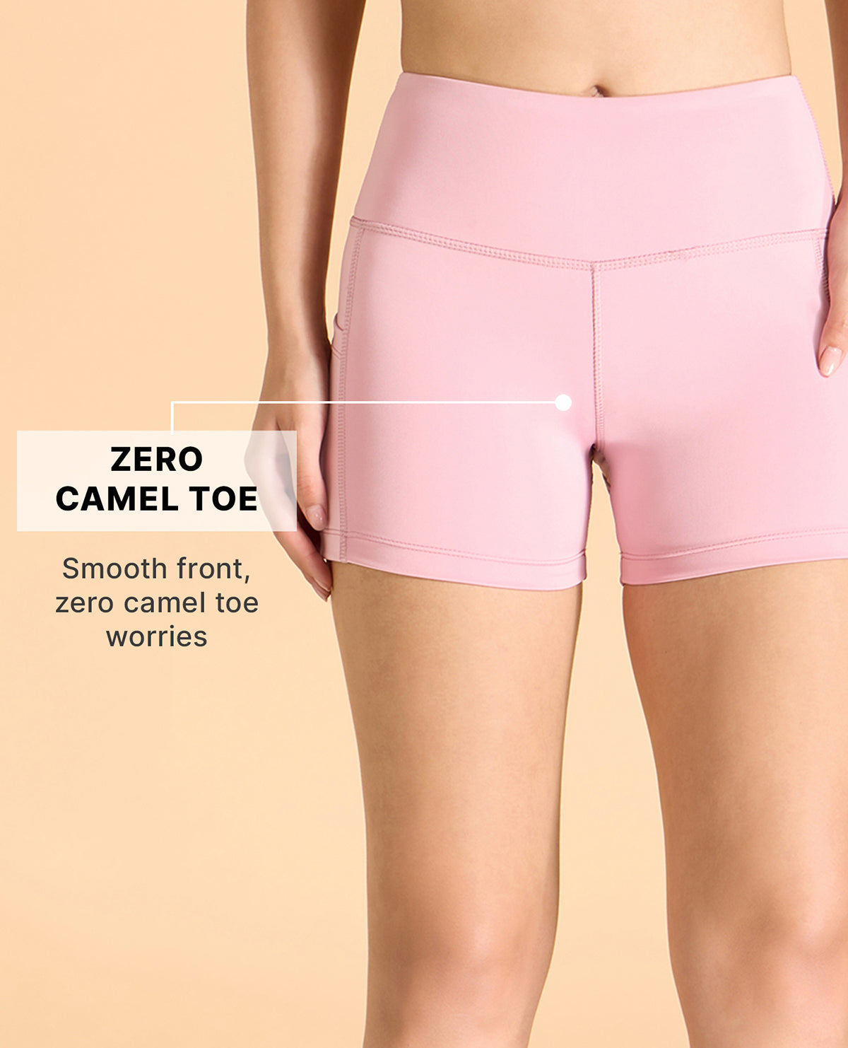 Kica High-Waisted Workout Booty Shorts Pink