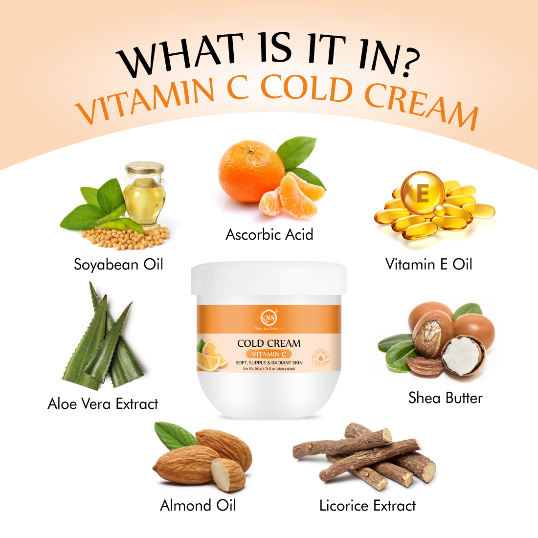 Nuerma Science Vitamin C Cold Cream for Soft, Supple & Radiant Skin