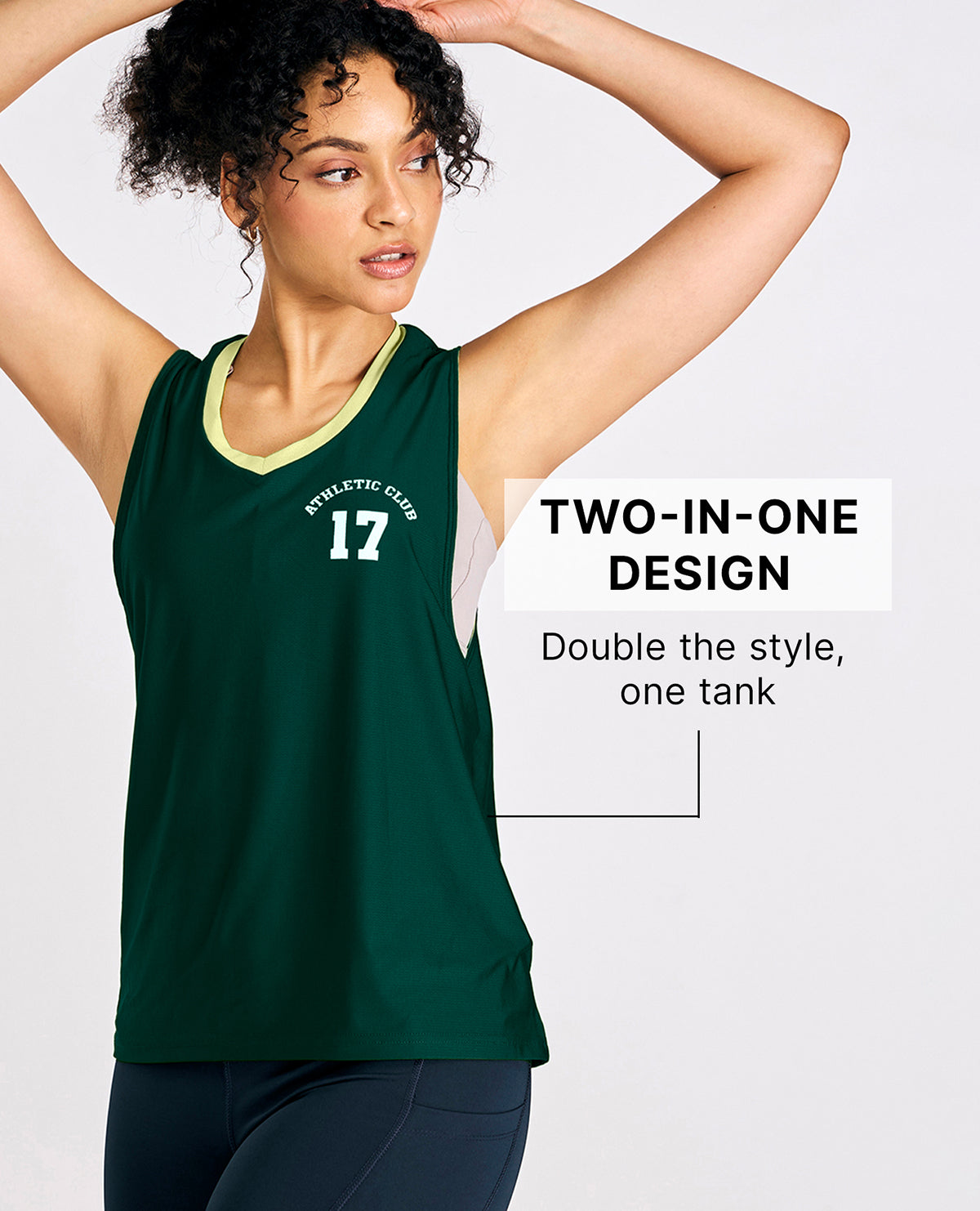 Reversible 2 Color Active Tank Top Neon