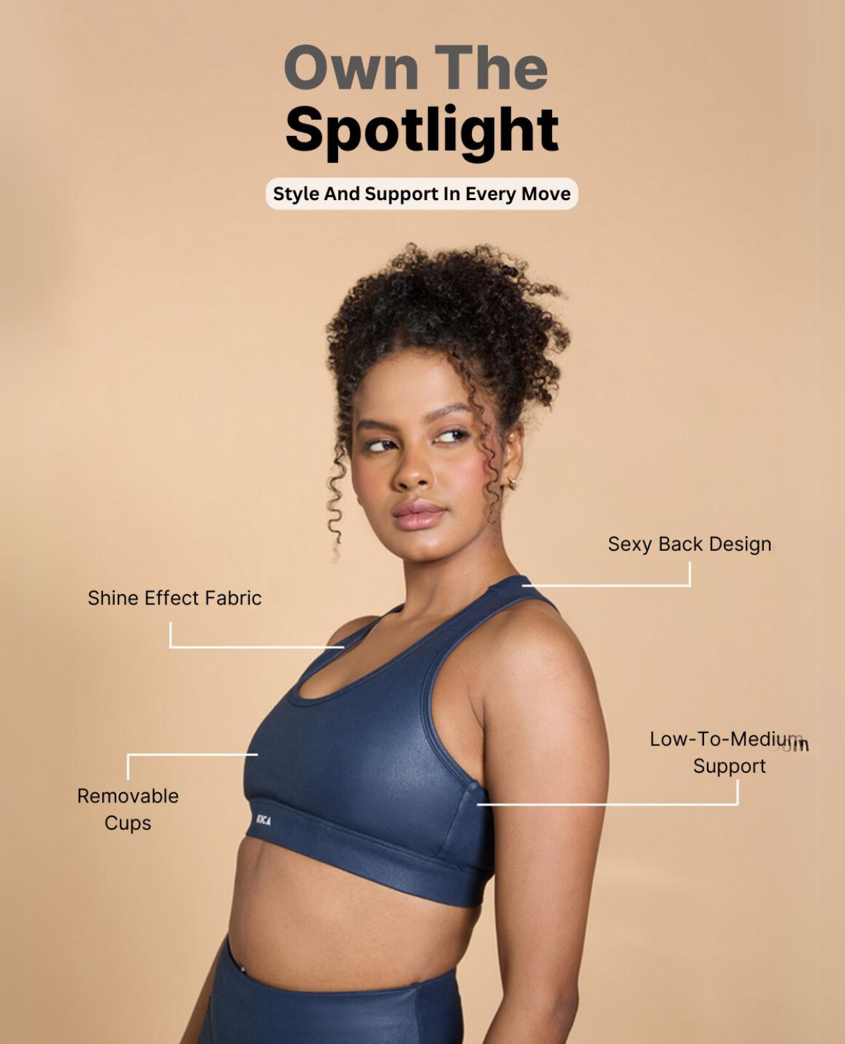 Liquid Medium Support Sports Bra