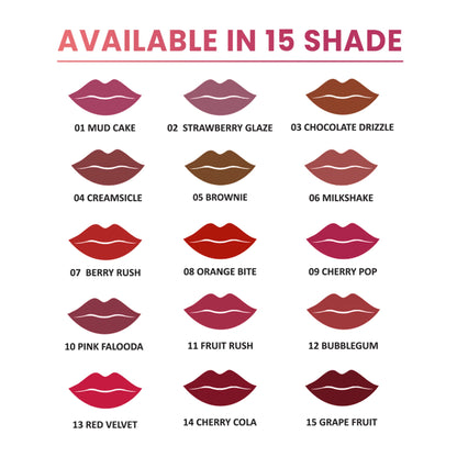 Shryoan Rich Color Non-Transfer Long Stay Creamy Lipstick - Grape Fruit 15 - Bubblegum - 12