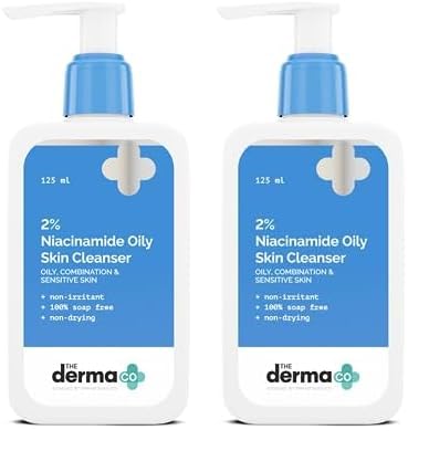 The Derma Co 2% Niacinamide Oily Skin Cleanser for Sensitive, Oily &amp; Combination Skin 125 ml