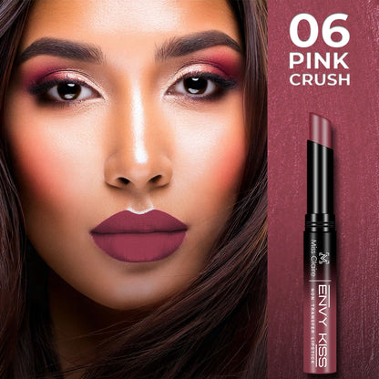 Miss Claire Envy Kiss Non Transfer Lipstick - 06 Pink Crush