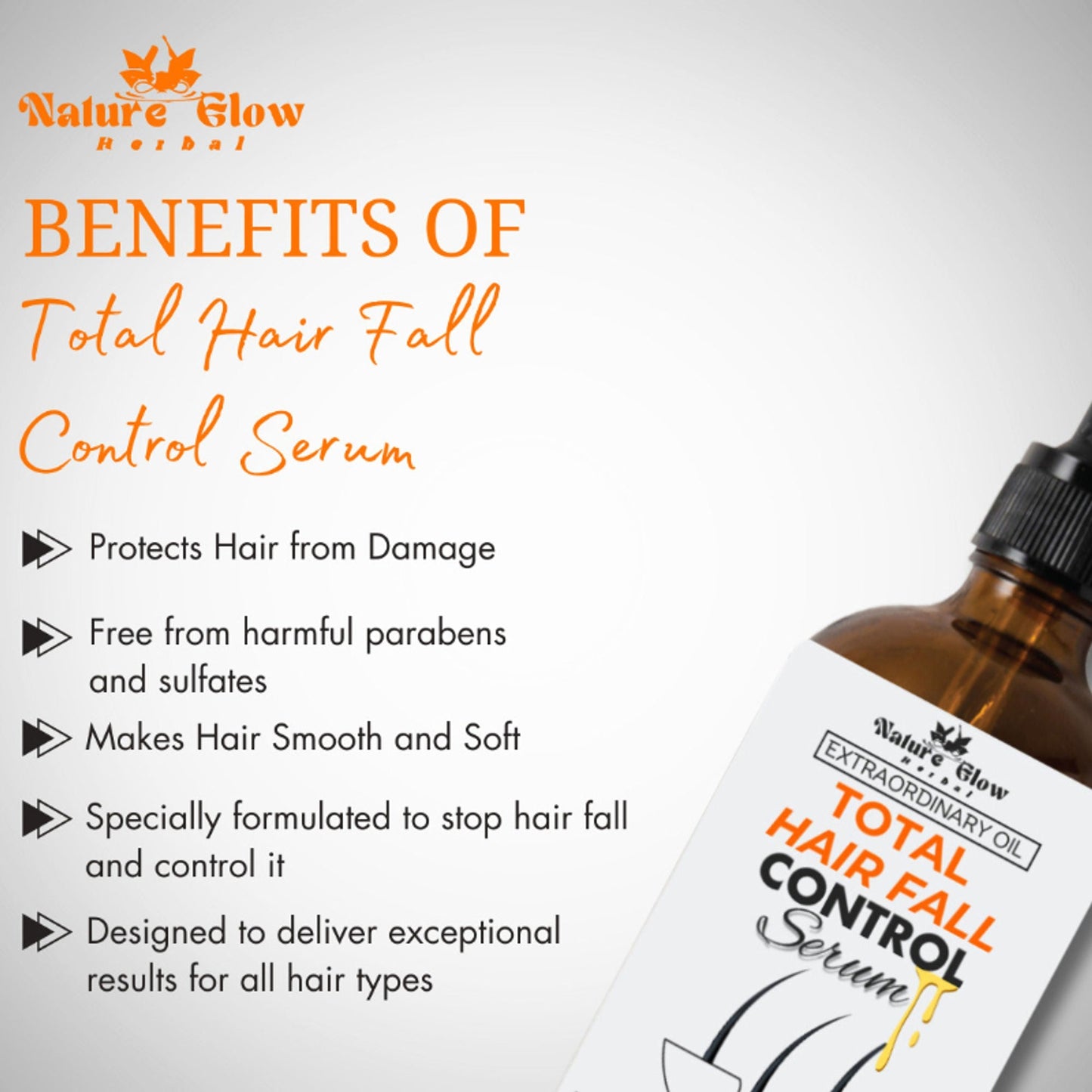 Nature Glow Herbal Total Hair Fall Control Serum