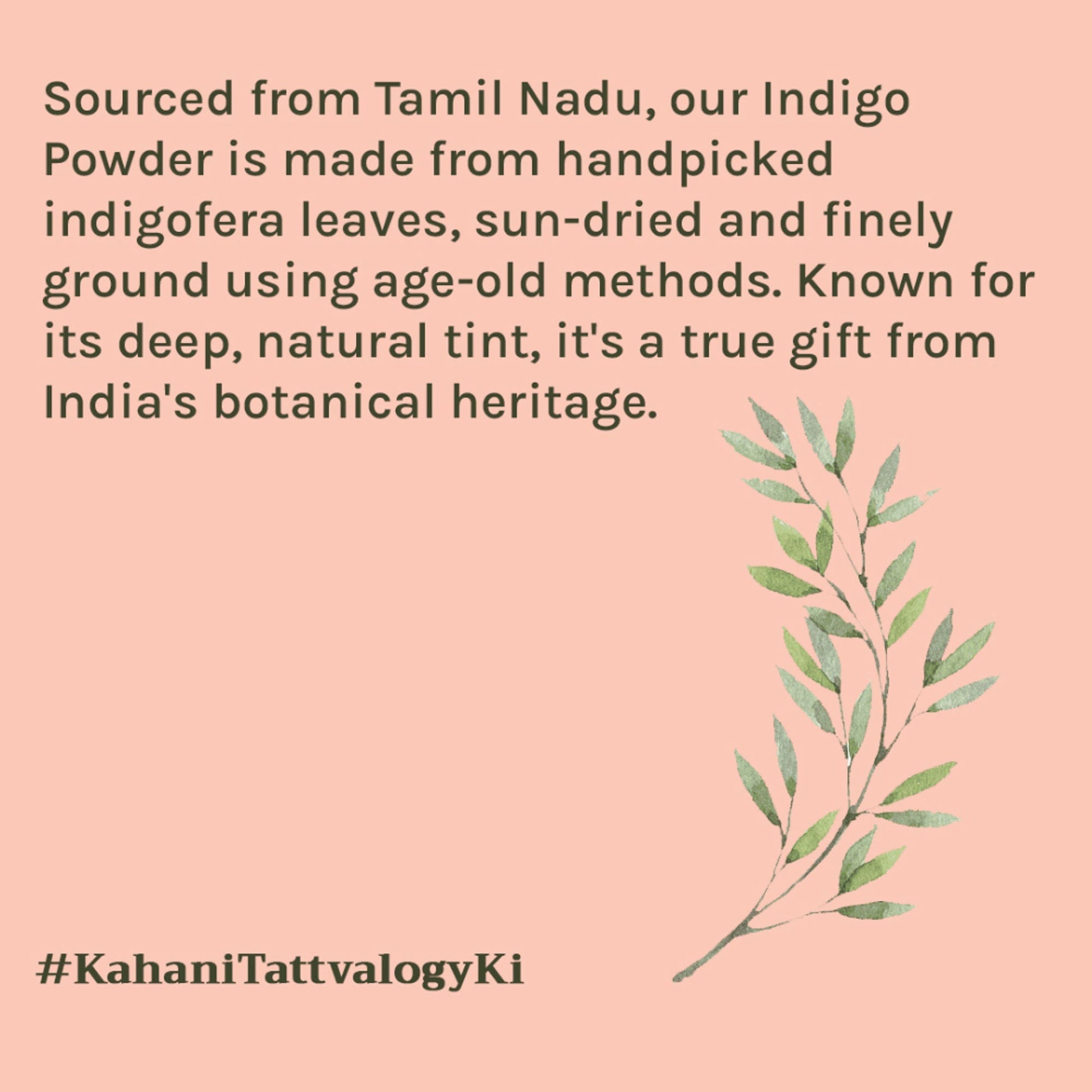 Tattvalogy Indigo Powder - Natural Hair Color with Henna for Soft, Indian Hair Shade & Conditioning