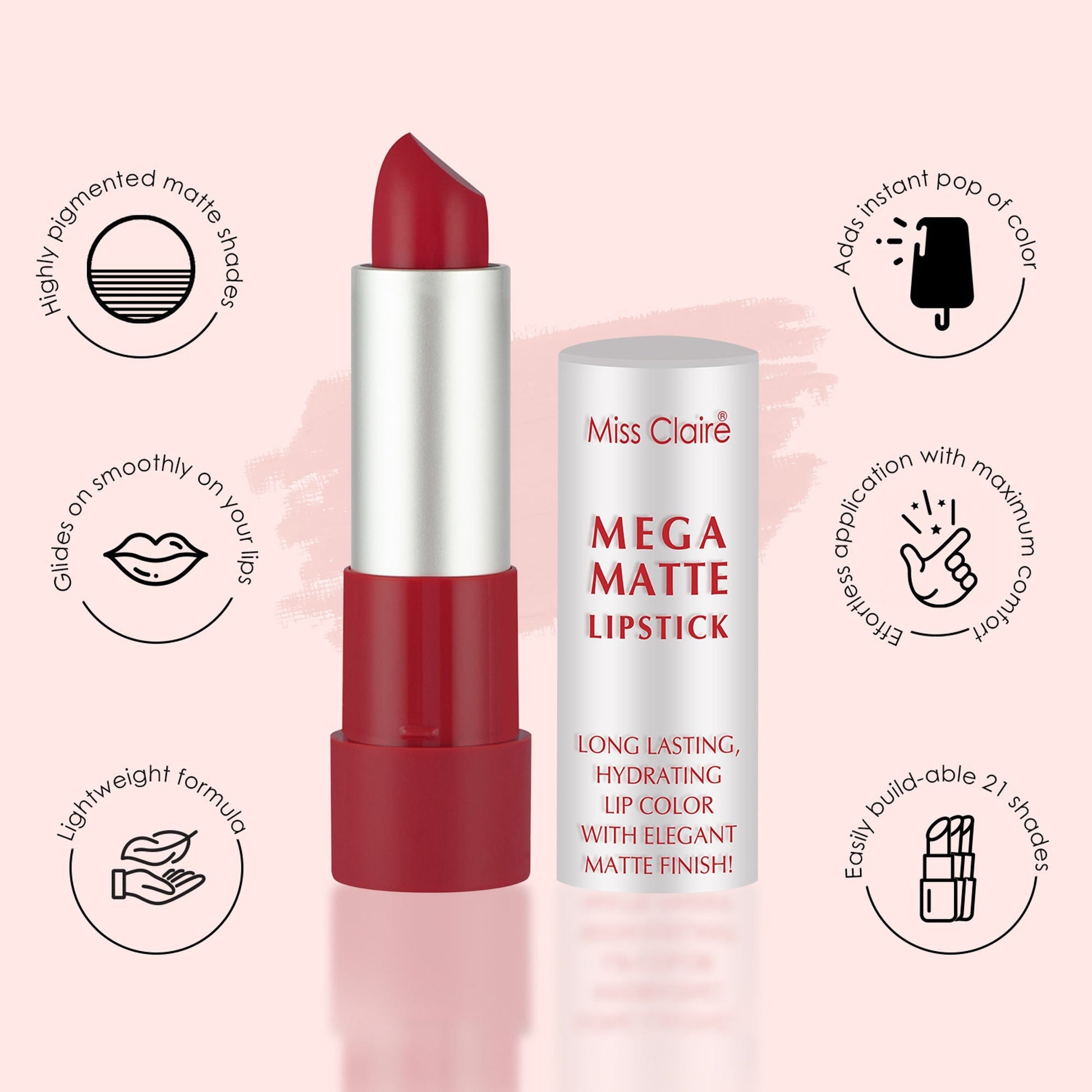 Miss Claire Mega Matte Lipstick - 9