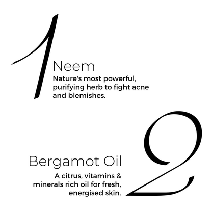 Brillare 100% Natural Neem Powder Facewash For Acne & Pimples Rich with Bergamot
