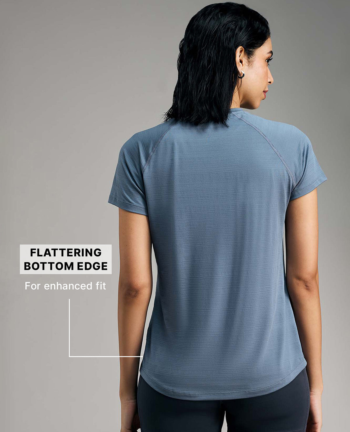 Kica Regular Fit Active Top in Dry Fit Fabric Grey