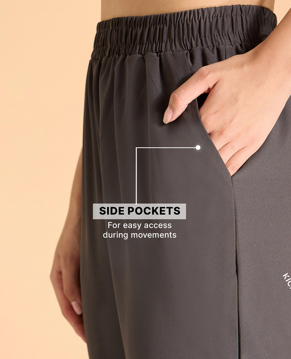 Kica High-Rise Training Track Pants Grey