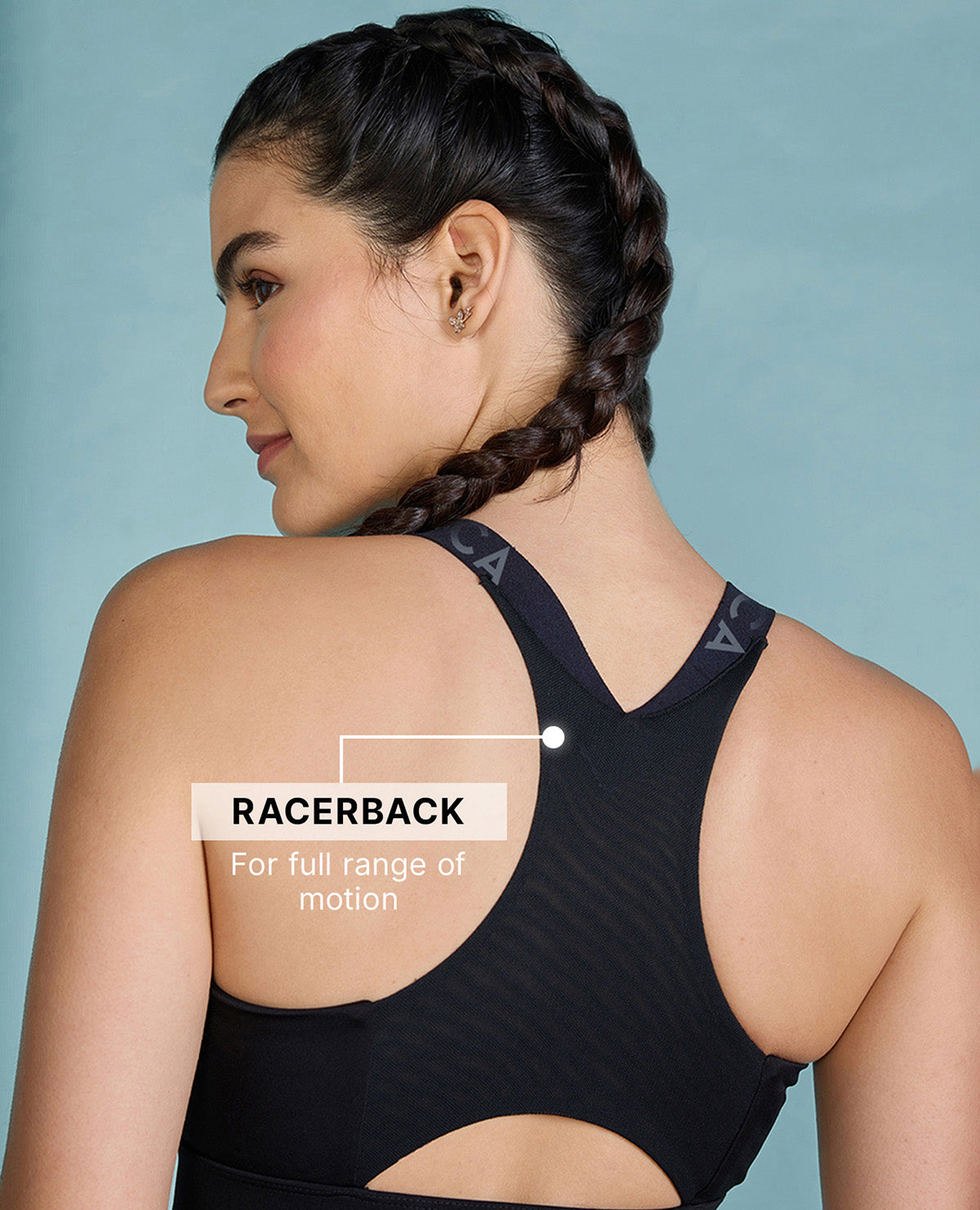 Kica Front Zip Sports Bra with Removable Pads Black