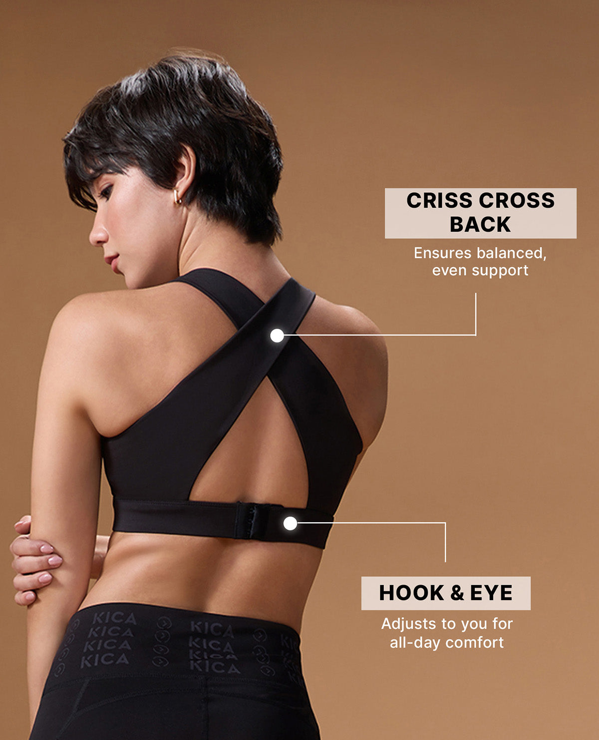 Crostini Full Coverage Sports Bra Black