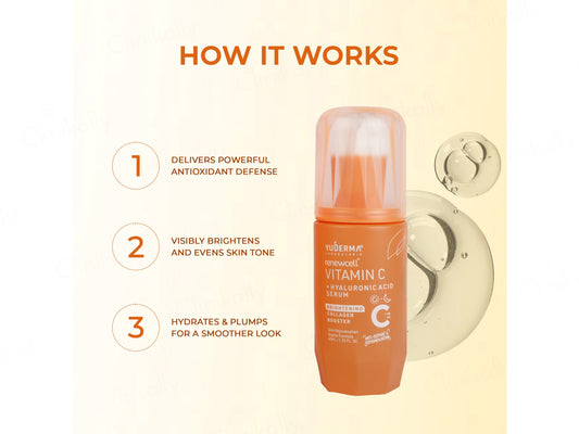 Yuderma Renewcell  Vitamin-C +  Hyaluronic Acid Serum