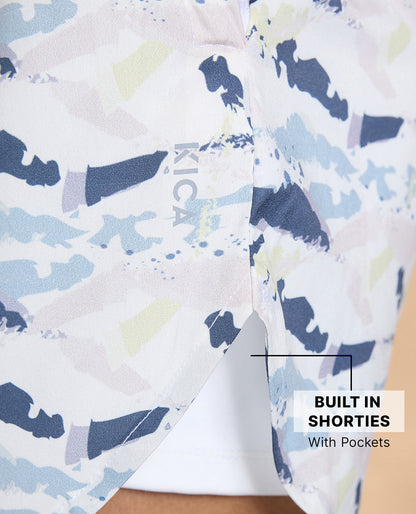 Kica Quick Dry Running Shorts White