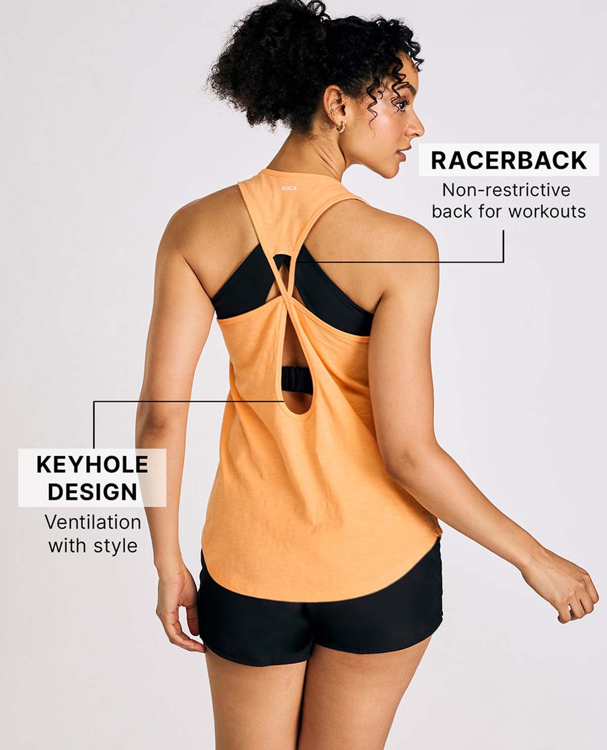 Everyday Cotton Longline Tank Top Orange