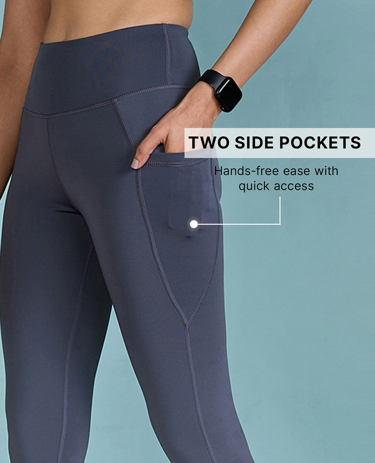 High-Waisted Workout Leggings Grey