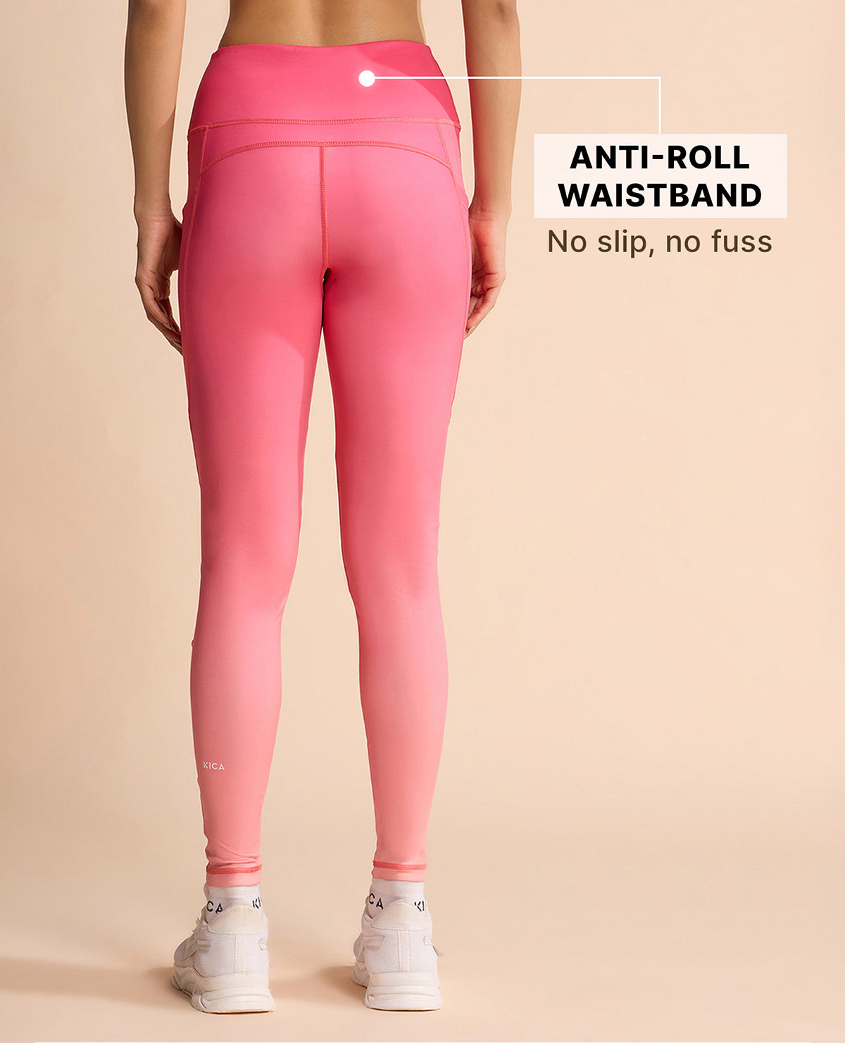 High Waisted Stretchable Leggings OmbrePink