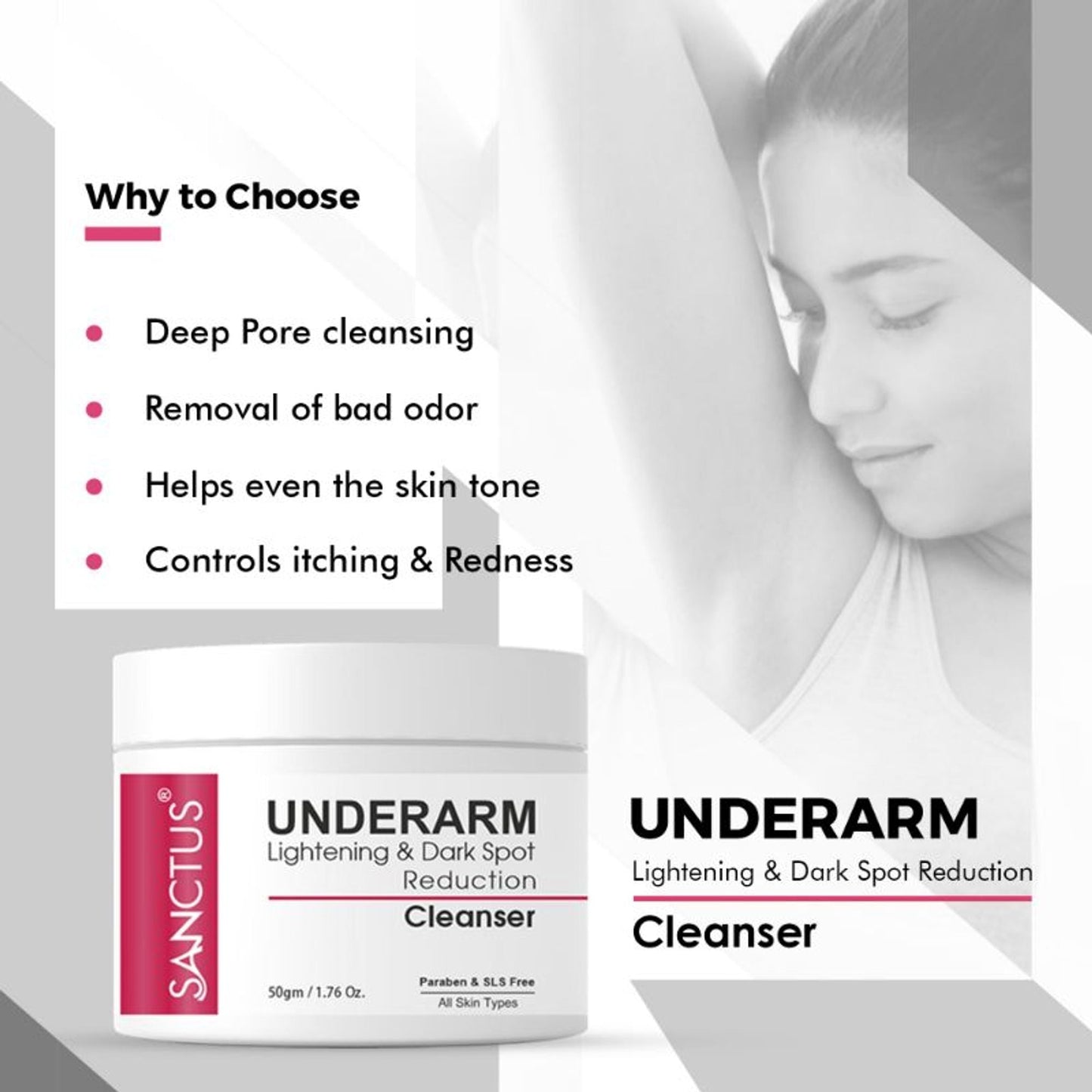 SANCTUS Underarm Lightening & Dark Spot Reduction Cleanser