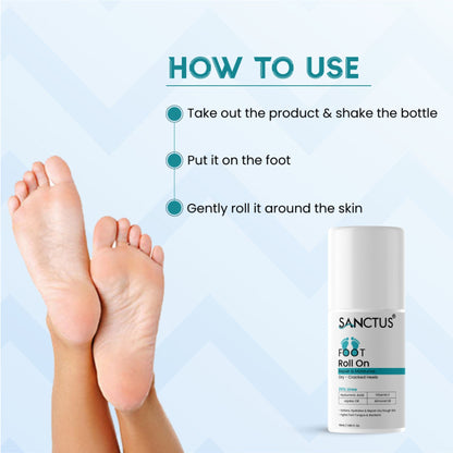 SANCTUS 20% Urea & Hyaluronic Foot Cream Roll On