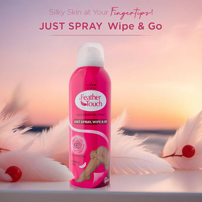 VI-JOHN Feather Touch Dermatologically Tested Rose & Alevera Hair Removal Spray For Women