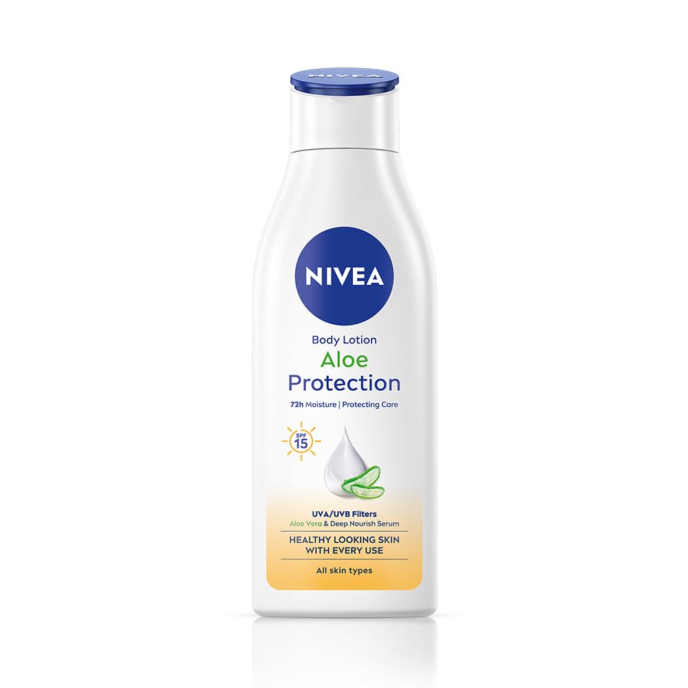 NIVEA Aloe Protection Lotion 200ml with SPF 15 & Hyaluronic Acid