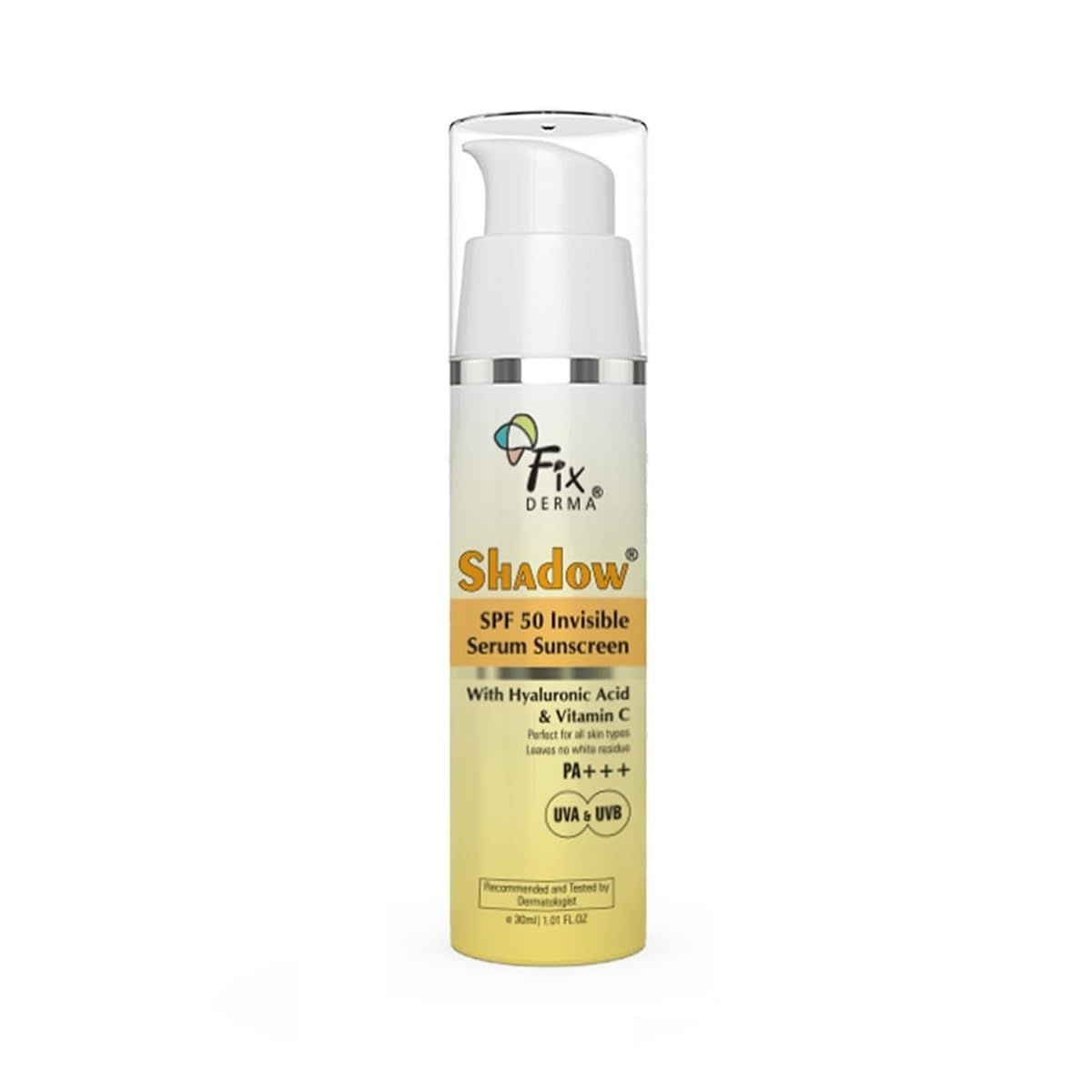 Fixderma Shadow Sunscreen SPF 50+ PA+++ Gel | Sunscreen SPF 50 for Oily, Acne Prone & Normal Skin | Broad Spectrum & UVA & UVB Protection | Lightweight | No White Cast | For Unisex - 75G